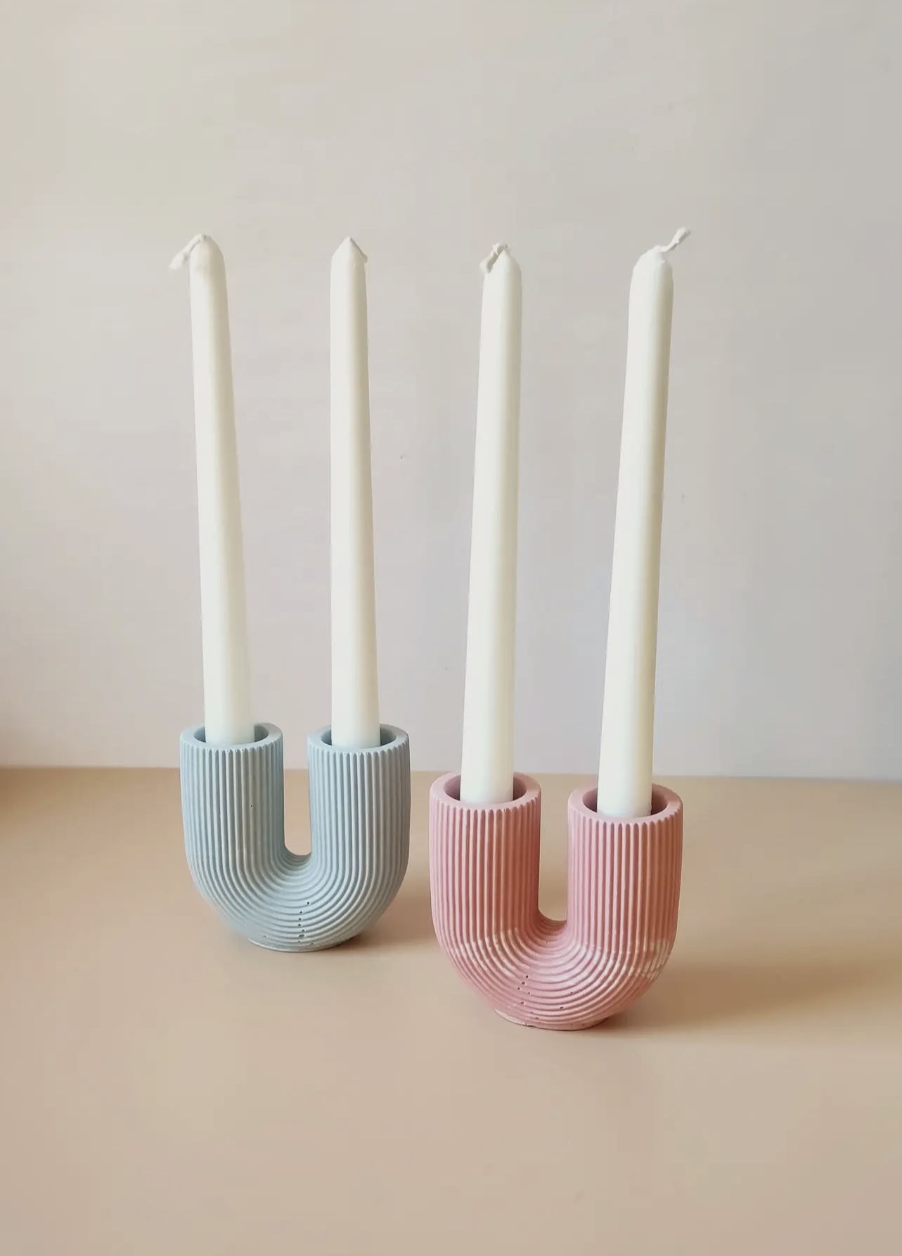 Candeliere/Vaso a U Azzurro