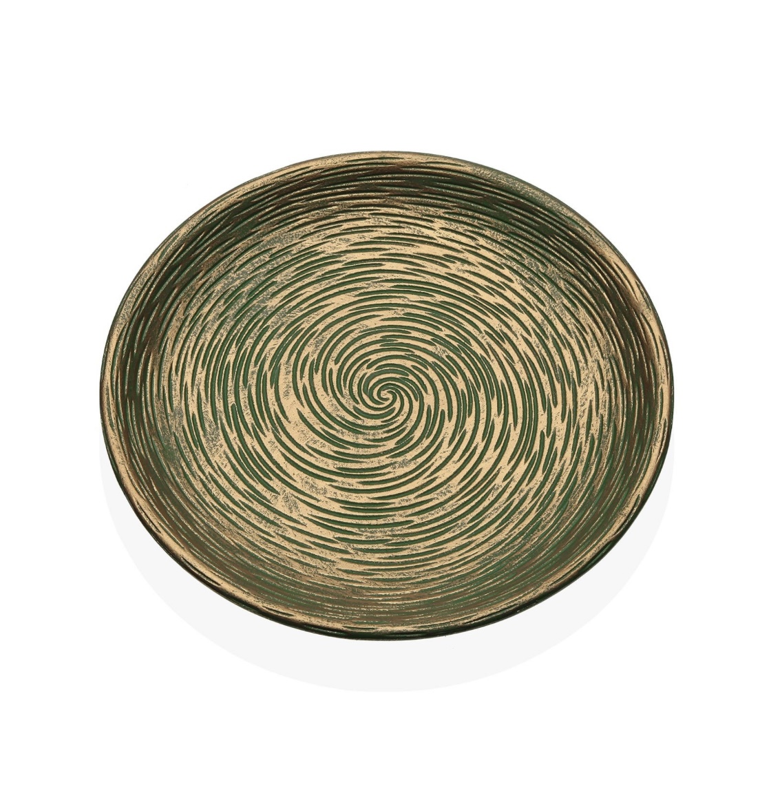 Centrotavola verde in legno