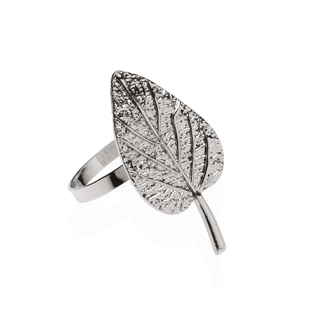 Portatovaglioli foglia argentata