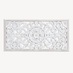 Quadro Fiore in legno bianco